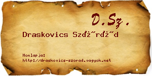Draskovics Szórád névjegykártya